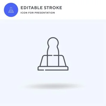 Paperclip icon vector, filled flat sign, solid pictogram isolated on white, l Stock Illustration