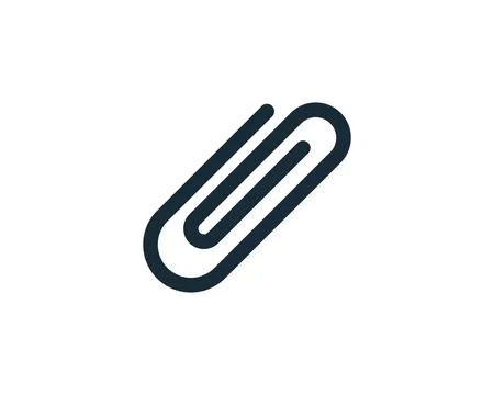 Paperclip Icon Vector Logo Template Illustration Design Stock Illustration