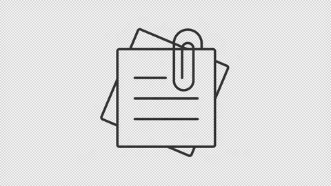 Paperclip line animation Stock Footage 340282487