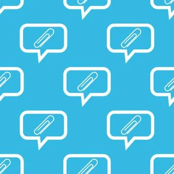 Paperclip message pattern Stock Illustration