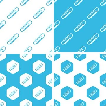 Paperclip patterns set Ilustración de archivo