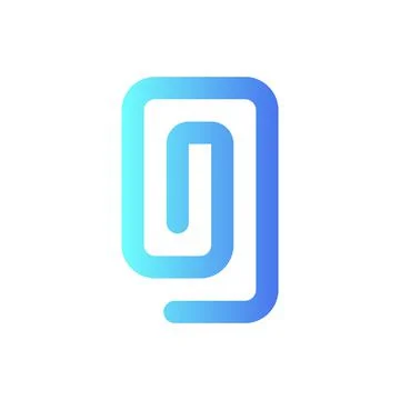 Paperclip pixel perfect flat gradient two-color ui icon 스톡 일러스트