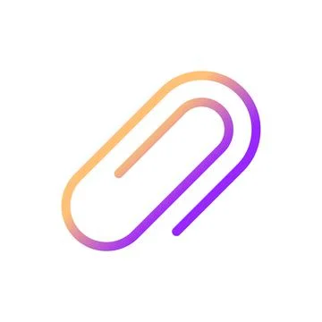 Paperclip pixel perfect gradient linear ui icon 스톡 일러스트