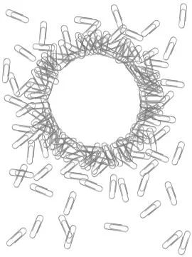 Paperclip ring Stock Illustration