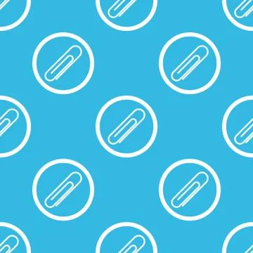Paperclip sign blue pattern Ilustración de archivo