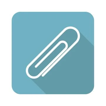 Paperclip square icon Ilustración de archivo