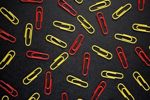 Paperclips close up Stock Photos