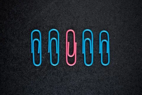 Paperclips close up Stock Photos