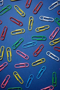 Paperclips close up Stock Photos