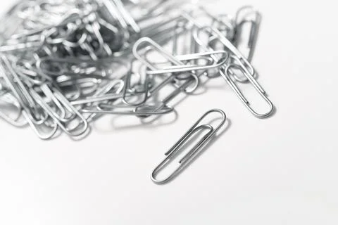 Paperclips close up 写真素材