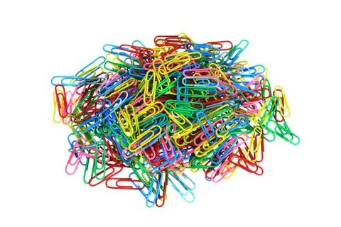 Paperclips pile Stock Photos