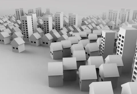 Papercraft building Stock Illustration