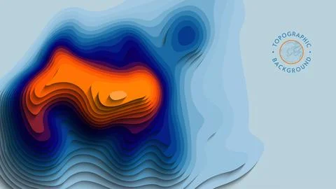 Papercut abstract gradient background. 3d art vector cutout. Paper craft color Illustrazione stock