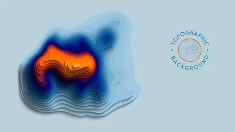 Papercut abstract gradient background. 3d art vector cutout. Paper craft color Illustrazione stock