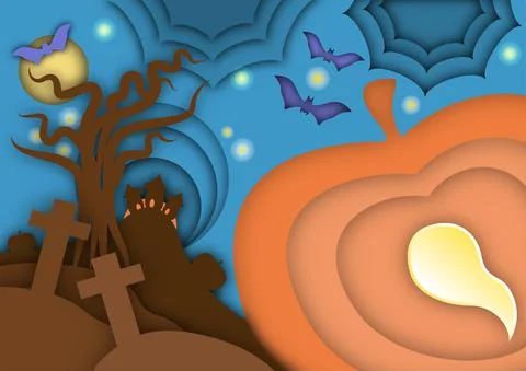 Papercut background vector EPS10 illustration 002 Stock Illustration