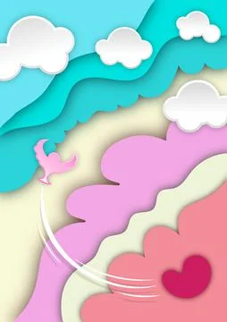 Papercut background vector EPS10 illustration 001. Illustrazione stock