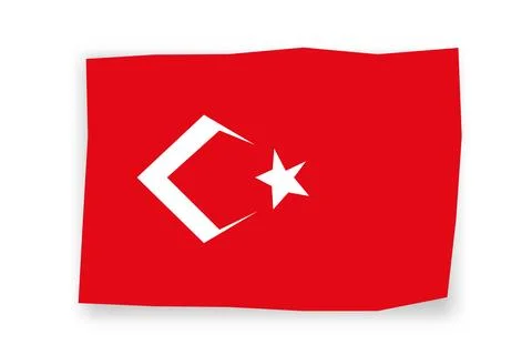Papercut flag of Turkey Stock Illustration