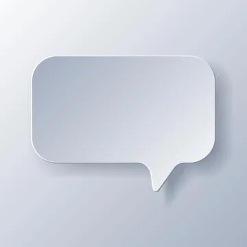 Papercut Grey White Speech Bubbles. Stockillustratie
