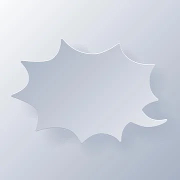 Papercut Grey White Speech Bubbles Stock Illustration