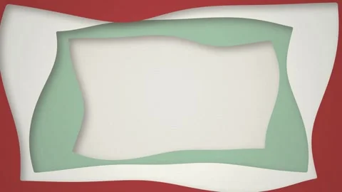 Papercut layered wavy frame seamless loop motion background Stock-Footage 344319004