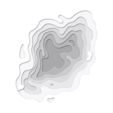 Papercut layers texture background of 3D paper cut vector art website templat Stock Illustration