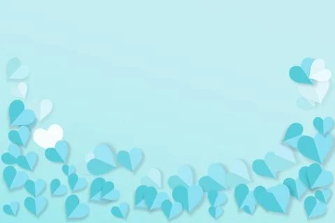 Papercut love background Illustrazione stock