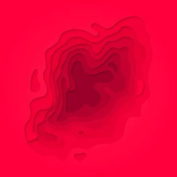 Papercut multi layer pattern red purple background 库存插图