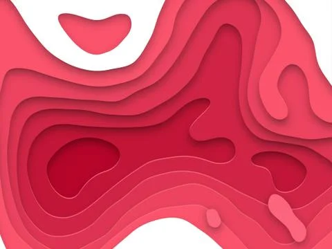 Papercut multi layer purple red cut out background Stock Illustration