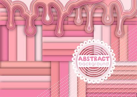 Papercut pink tone background vector EPS10 illustration 006 Stock Illustration