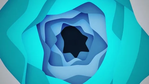 Papercut tunnel zooming seamless loop motion background Stock-Footage 344318413