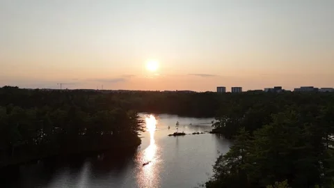 Papermill Sunset Stock Footage 342952781