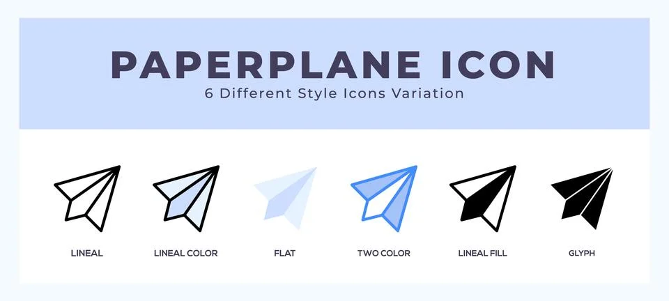 Paperplane icon in different style vector illustration. Stock Illustration