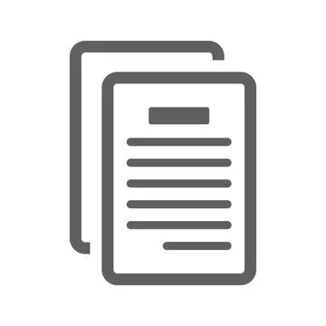 Papers, content, sheets icon. Gray vector graphics. Stock Illustration