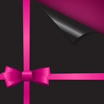 Papers with Different Corner, Bow, Ribbon and Place for Your Stock Illustration