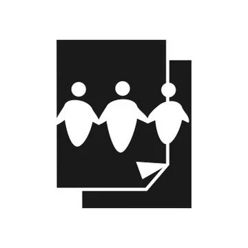 Papers Documents Commitment Teamwork Together Black Logo Stock Illustration