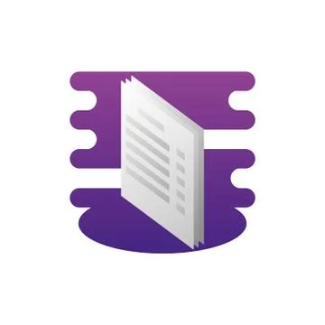 Papers documents data icon Stock Illustration