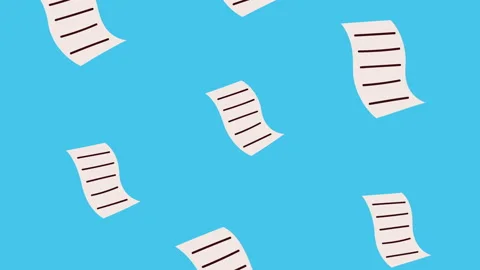 Papers documents files formats animation Stock Footage 170227787