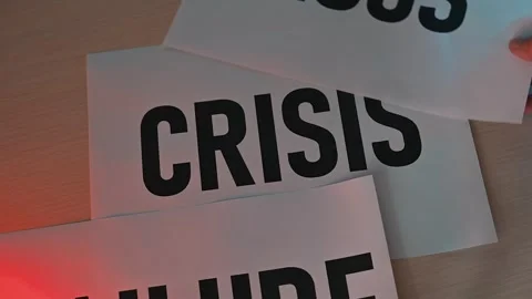 Papers with economic terms such as crisis, inflation, and monopoly are arranged Vidéo 338188260