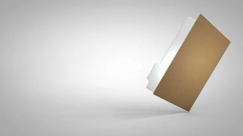 Papers fly into a folder Stock Footage 41883706