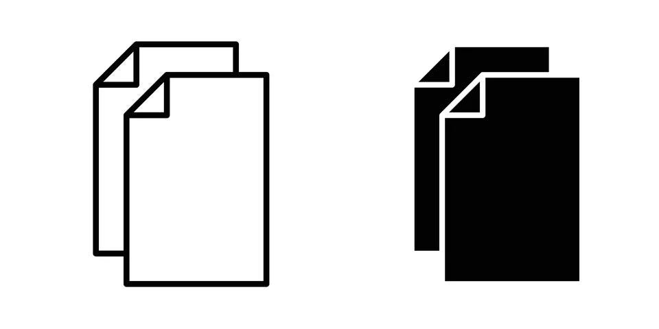 Papers icon for design projects and web UI Stock Illustration