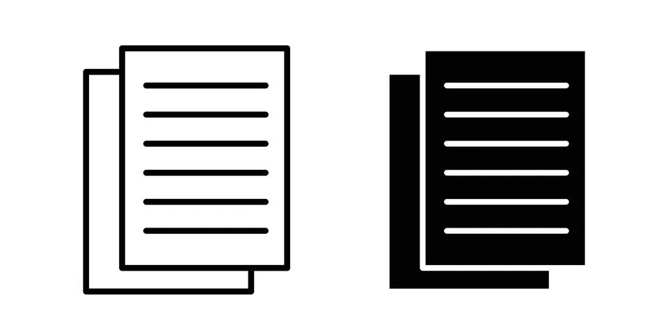 Papers icon design. Simple Vector illustrations.. Stock Illustration