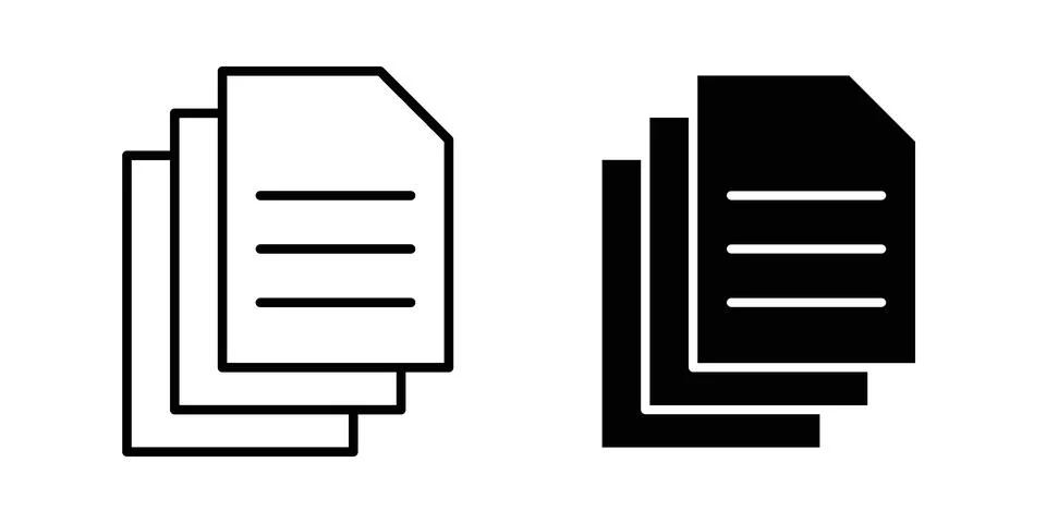 Papers icon vector design. EPS10 Stock Illustration