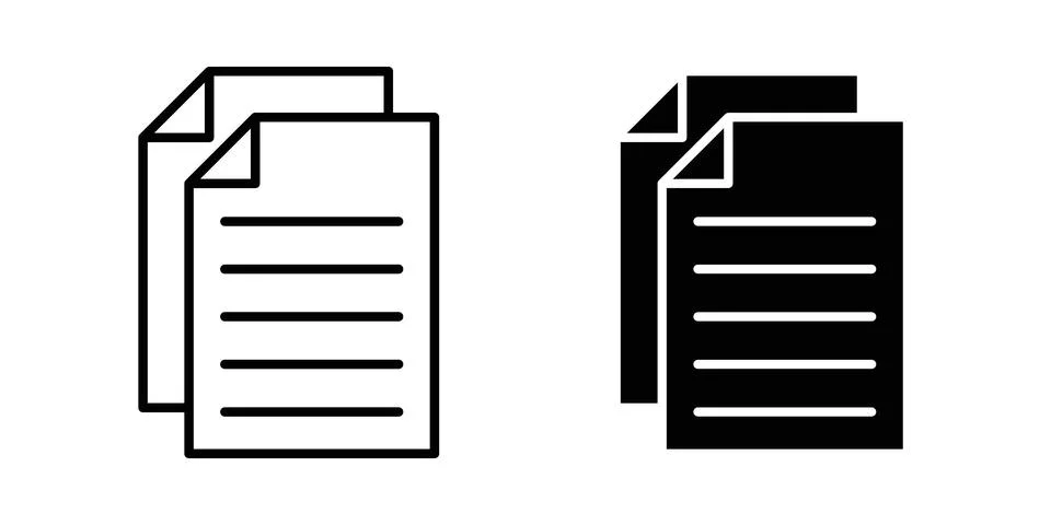 Papers icon vector symbol graphics Stock Illustration