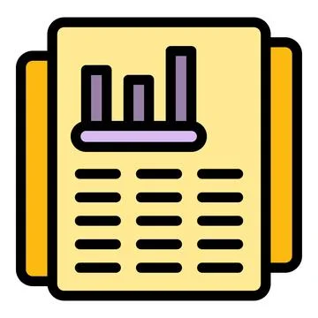 Papers market studies icon vector flat Stock Illustration