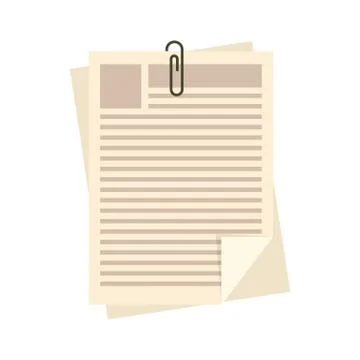 Papers pack icon, flat style Stock Illustration