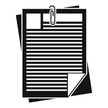 Papers pack icon, simple style Stock Illustration