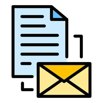 Papers plan estimator icon color outline vector Illustration