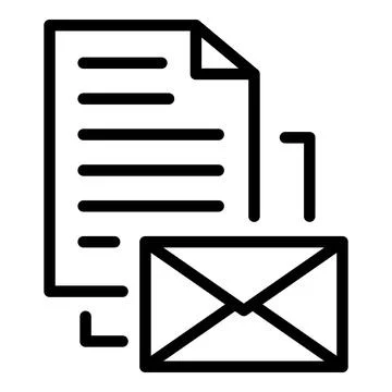 Papers plan estimator icon, outline style Illustration