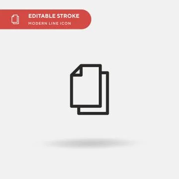 Papers Simple vector icon. Illustration symbol design template for web mobile Stock Illustration
