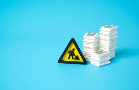 Paperwork. Bureaucratic processes. Manual documentation. Low efficiency. Proc Stockfoto's